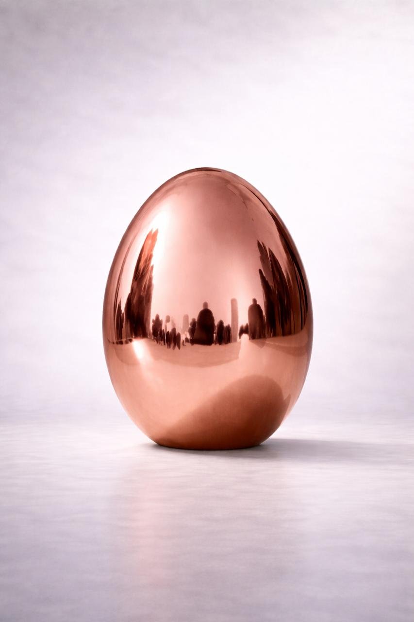 Chroma Easter Edition — surface detail, mirror-polished aluminum