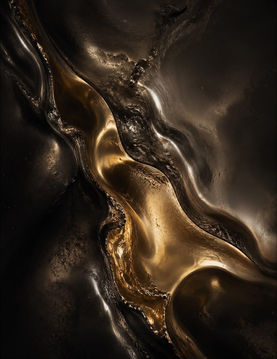 Molten — liquid bronze detail