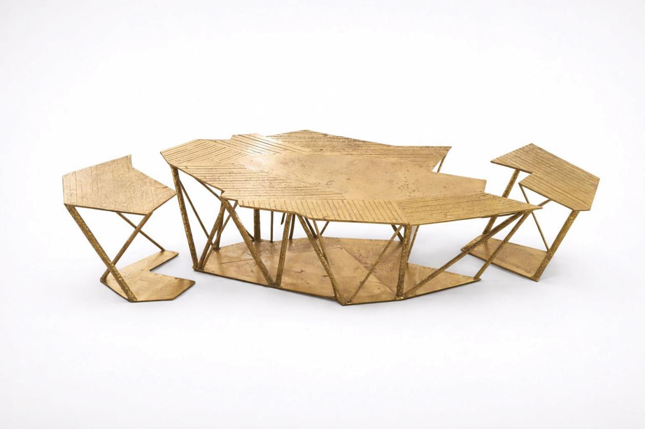 Supernova cast brass table